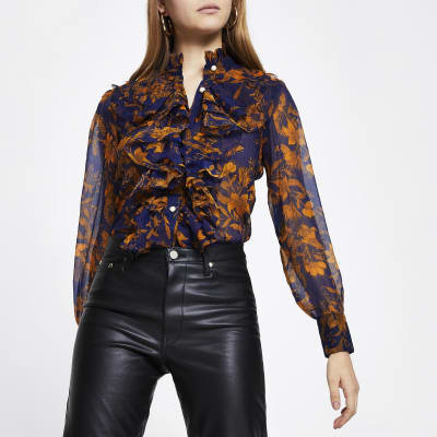 river island navy jeans