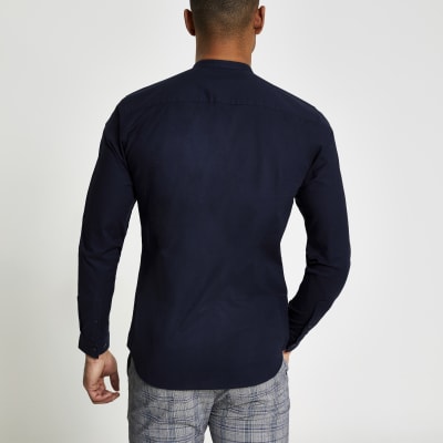 muscle fit grandad t shirt