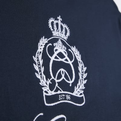 Navy graphic print t-shirt