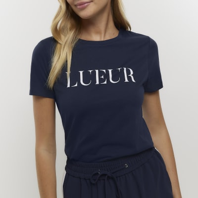 Navy graphic t-shirt