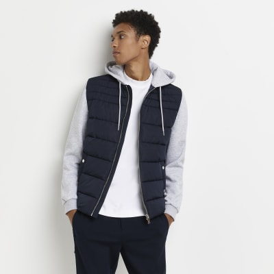 hybrid padded hooded jacket