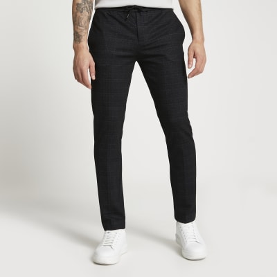 checked smart joggers