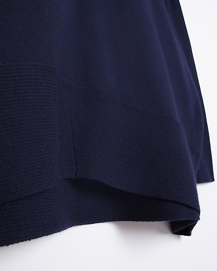 Navy knit long sleeve jumper
