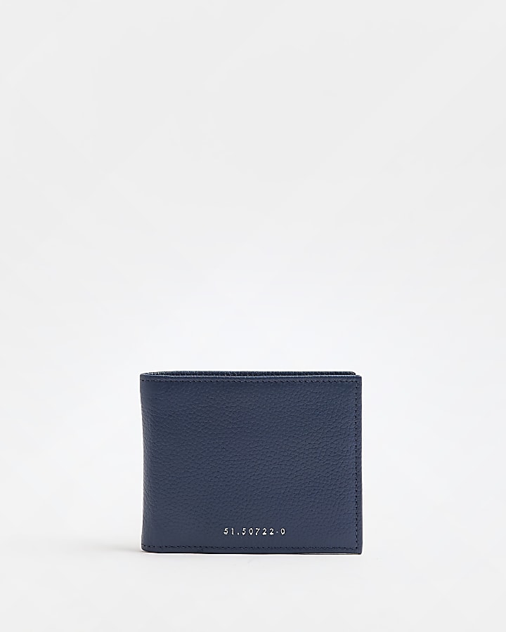 Navy leather wallet