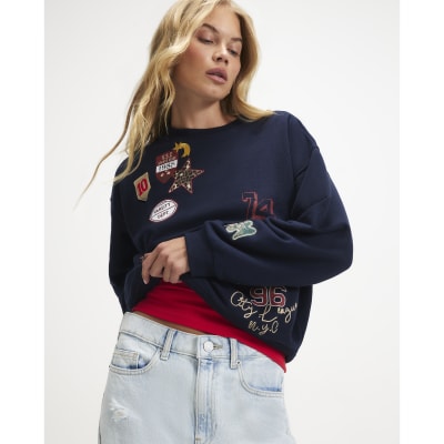 Long Sleeve Varsity Badge Sweatshirt