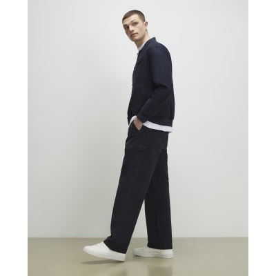 Navy Loose Fit Trousers
