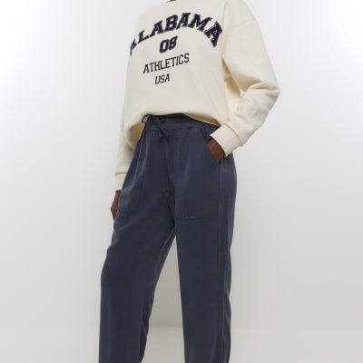 East Lothian Navy Unisex Cuffed Hem Joggers