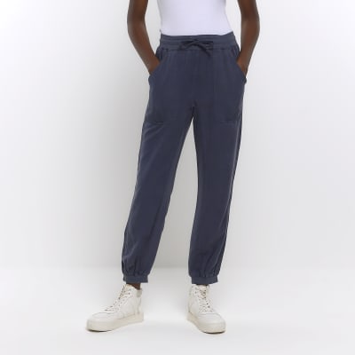 East Lothian Navy Unisex Cuffed Hem Joggers