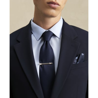 Navy Micro Dot Tie