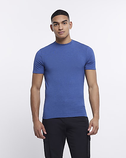 Navy muscle fit essential t-shirt