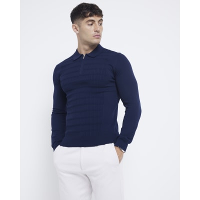 River island muscle fit polo sales