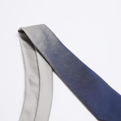 Navy ombre tie River Island