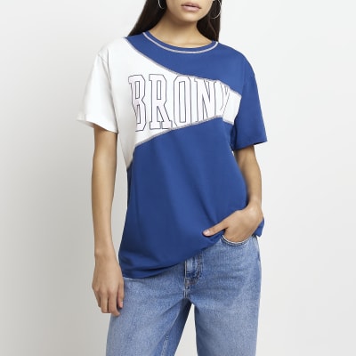 Navy oversized graphic t-shirt,River Island