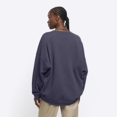 Navy oversized sweatshirt hotsell