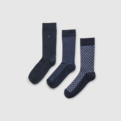Navy Pack Of 3 Socks