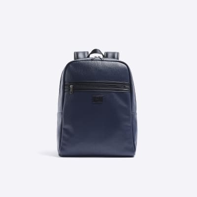 Navy pebbled rucksack River Island