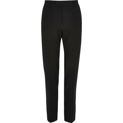 pinstripe skinny trousers mens
