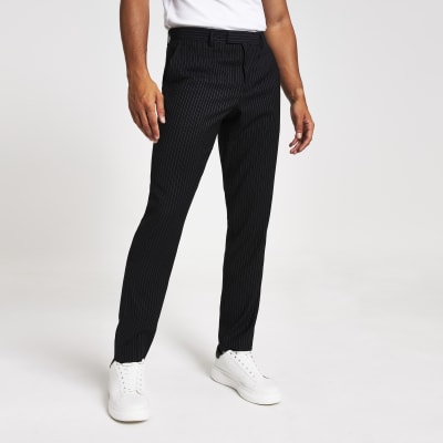 skinny pinstripe trousers