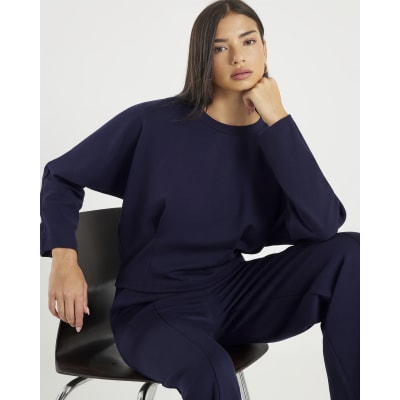 Navy Premium Long Sleeve Batwing Sweatshirt