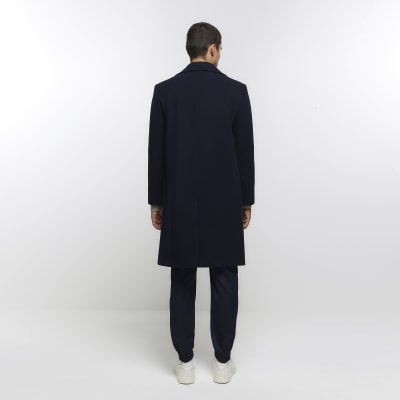 River island mens on sale overcoat