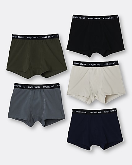 Navy RI branded boxer shorts 5 pack