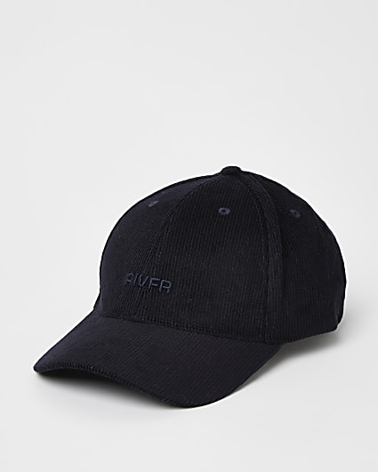 Navy RI embroidered cord cap