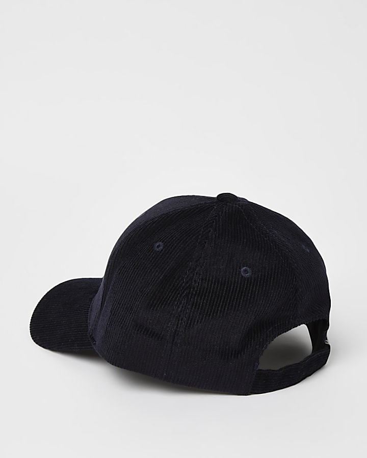 Navy RI embroidered cord cap