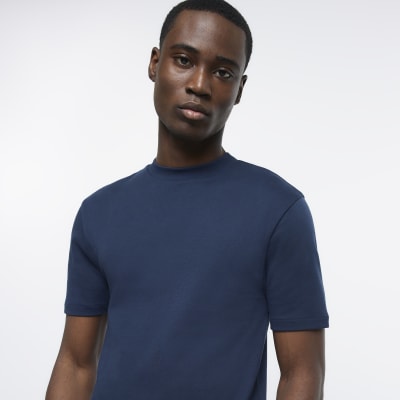 Navy RI studio slim fit t-shirt