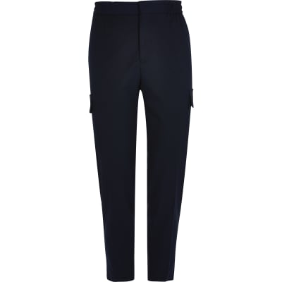joggers cargo skinny navy riverisland