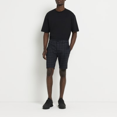 river island check shorts