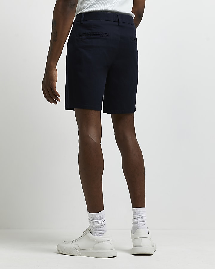 Navy skinny fit Chino Shorts