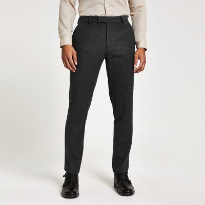 navy skinny fit trousers