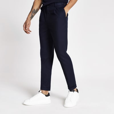 navy skinny trousers