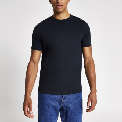 navy crew neck t shirt