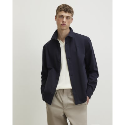 Navy Slim Fit Overshirt