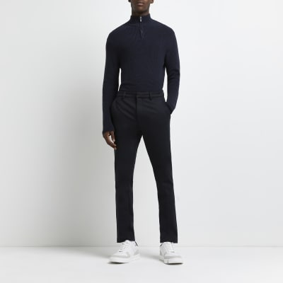 navy ponte trousers