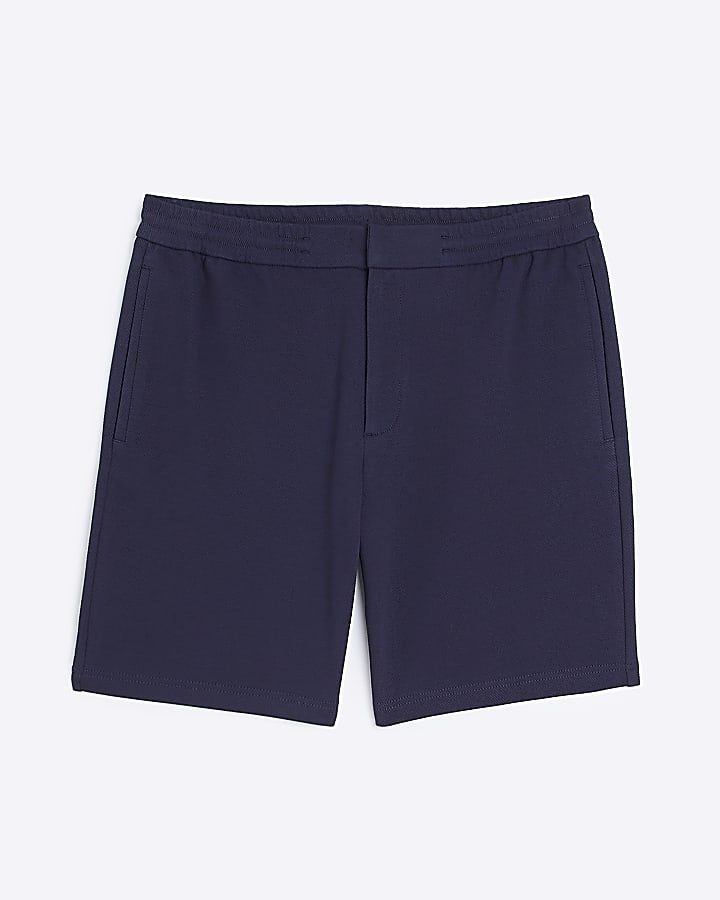 Navy slim fit shorts