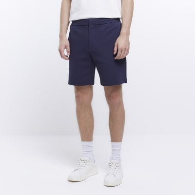 Navy slim fit shorts