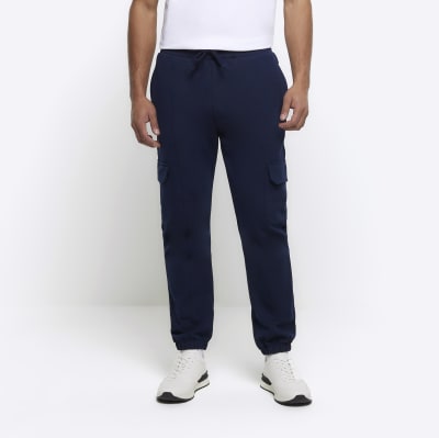 Navy blue cargo sales joggers