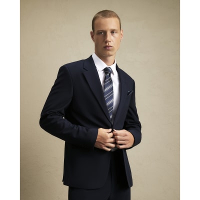 River Island Navy Slim Fit Suit Jacket