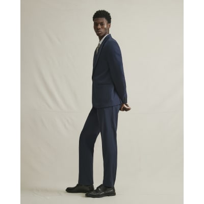 Navy Slim Fit Suit Trousers