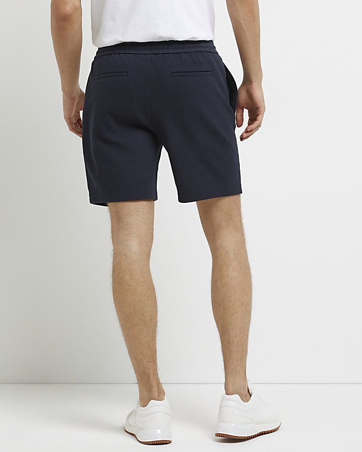 Navy slim fit Twill Shorts
