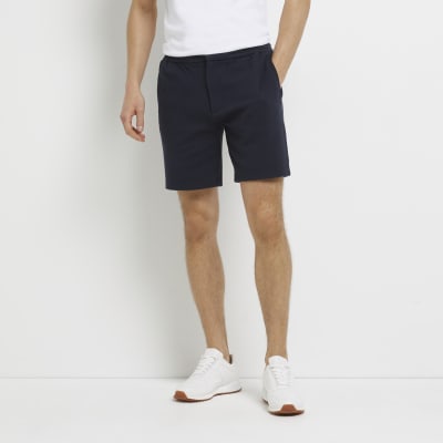 slim fit white shorts