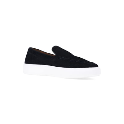 360 degree animation of product Navy slip on loafers frame-17