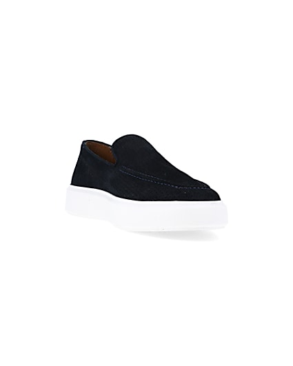 360 degree animation of product Navy slip on loafers frame-19