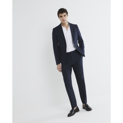 Navy Stretch Skinny Fit Suit Jacket
