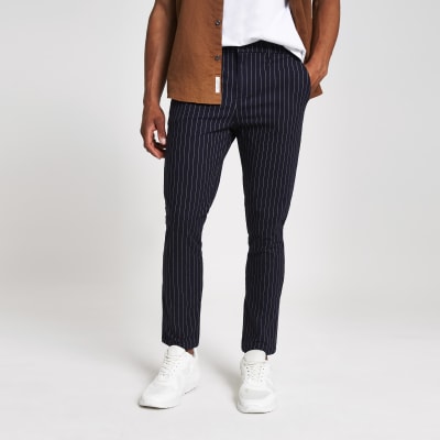 stripe skinny trousers