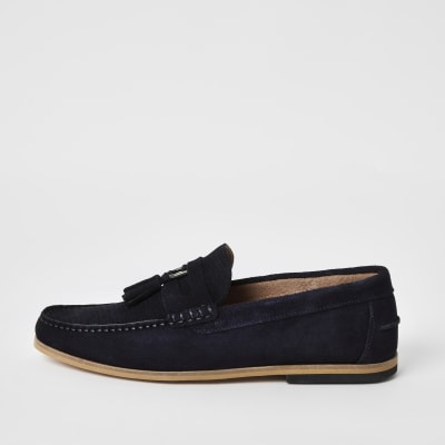 tuxedo tassel loafers