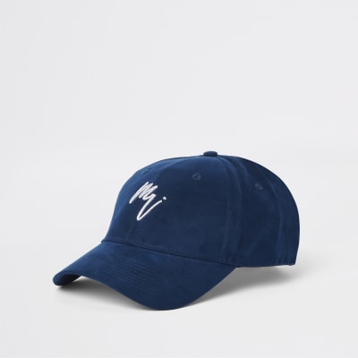 Navy suede ‘Maison Riviera’ baseball cap