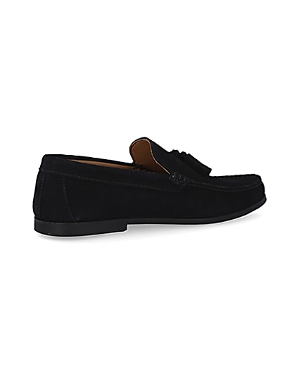 360 degree animation of product Navy suede tassel loafers frame-13